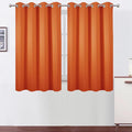 Blackout Curtains 66 x 54 Inch Long Orange Curtains Set of 2 Panels Room by Lemomo