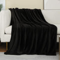 Black Fleece Plush Throw Blanket 60"x80"for Couch Sofa Fuzzy Cozy Flannel | by JIAHANNHA