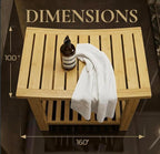 Bamboo Stool – Natural Wood Finish, Eco-Friendly Small Bench - Image 2