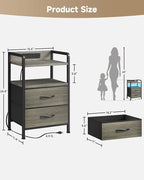 Lazzanto Night Stand Bedside Charger Bedroom - Image 3