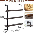 Wall Mounted Solid Wood Wine Rack, Large Wine Rack - Image 2