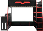 Full Size Wood Esports Loft Bed - Image 4