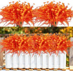 RECUTMS Fall Artificial Flowers for Outdoors,Orange Gold Fake Plants Flower by RECUTMS