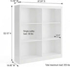GarveeHome 6 Cube Storage Organizer, 53 Inch Tall Bookcase - Image 2