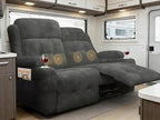 Reclining Loveseat, 55.1" RV PU Leather Wall Hugger Recliner Love Seats Sofa by FurgattiEnjoyYourLife