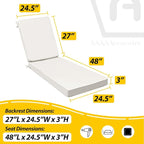 AAAAAcessories Outdoor Chaise Lounge Cushions, Fade-Resistant, Waterproof Patio - Image 5