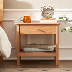 NightStand/Sofa Table Chinese Style Solid Wood Bedside Table Modern Minimalist - Image 4