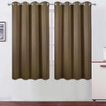 Brown Blackout Curtains 52 x 63 Inch Length/Set of 2 Curtain Panels/Thermal by Lemomo