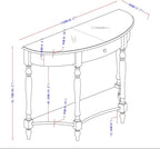 Solid Wood Console Table with Drawer and Storage Shelf, 45.3" Traditional Retro - Image 2