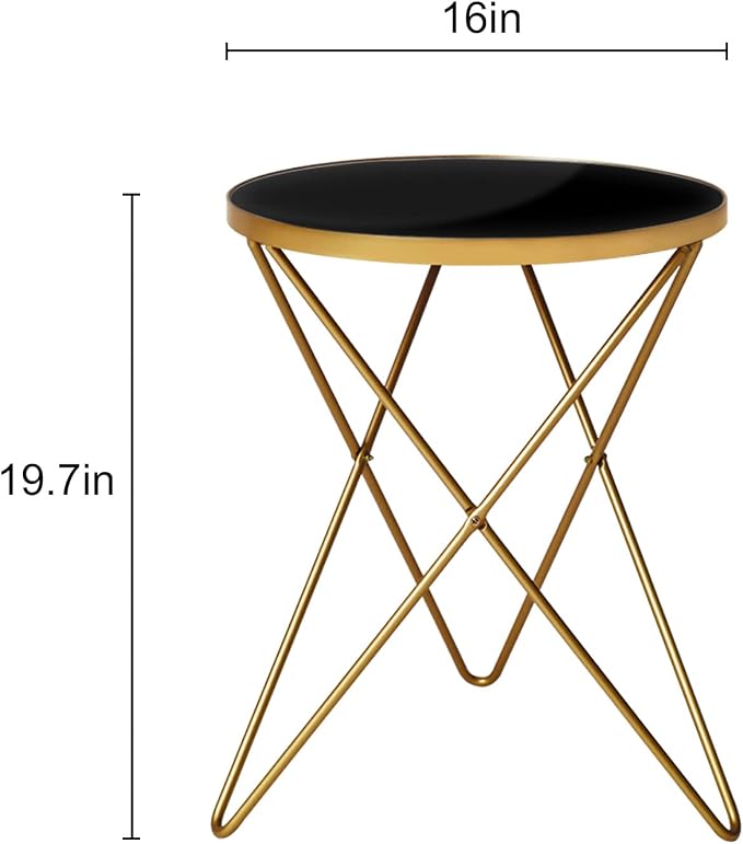 HLR Modern Round Side Table, End Table - Image 2