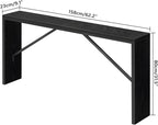 MAHANCRIS Console Table, 62.2" Long Sofa Table Behind Couch, Narrow Entryway - Image 3