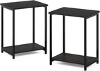 Furinno SIMPLISTIC Side Table Set of 2, 2-Tier Modern Metal Frame End Table - Image 5