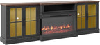 98" Farmhouse TV Stand with 36" Fireplace - Image 7
