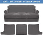 CUCRAF Cushion Sofa Cover 4 Piece Slipcovers, Soft Thick Velvet Couch Cover - Image 5