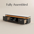 POVISON Fully Assembled 71" Mid-Century Modern TV Stand - Image 7