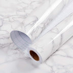 practicalWs Glossy Marble Contact Paper Granite White/Grey Kitchen Countertop by practicalWs