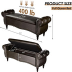 ZZW Storage Ottoman Bench, Tufted Bed Benches - Image 2