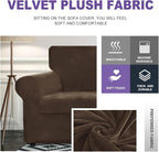 ZNSAYOTX Oversized Velvet 3 Piece Couch Cover - Image 3