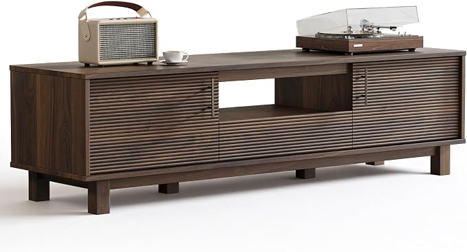 Marsail Mid Century Modern TV Stand up to 65 Inches, Fluted Entertainment Center - Image 9