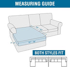 H.VERSAILTEX Sectional Couch Covers 1 Piece Chaise Slipcover L Shape Separate - Image 3