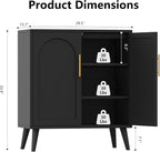 Keehusux 15.7" D Set of 2 Modern Buffet Cabinet - Image 2
