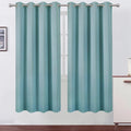 Blackout Curtains 66 x 72 Inch Long Stone Blue Curtains Set of 2 Panels Room by Lemomo