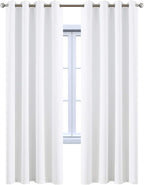 Yakamok Room Darkening Curtains 52x72 inch Length Pure White-Living Room | 2 - Image 8