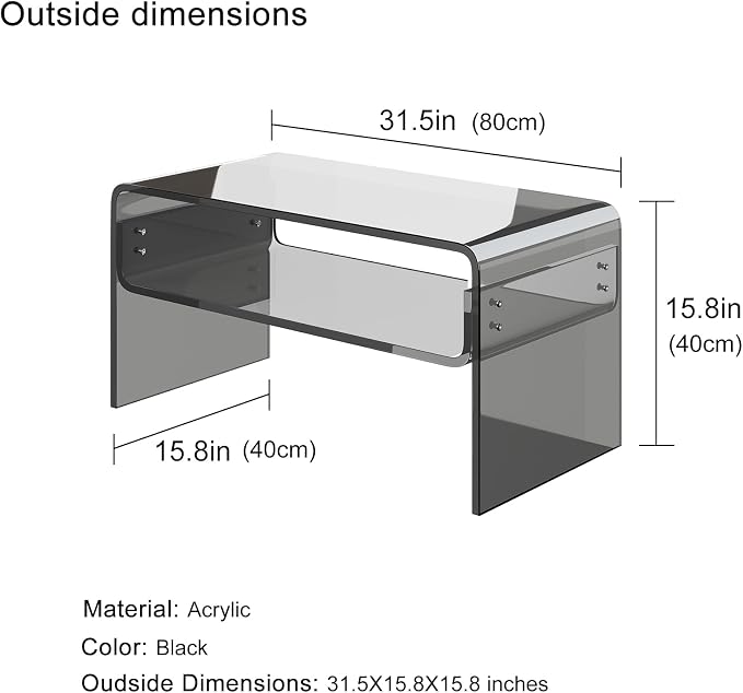 Acrylic Coffee Table, Tea Table - Image 3