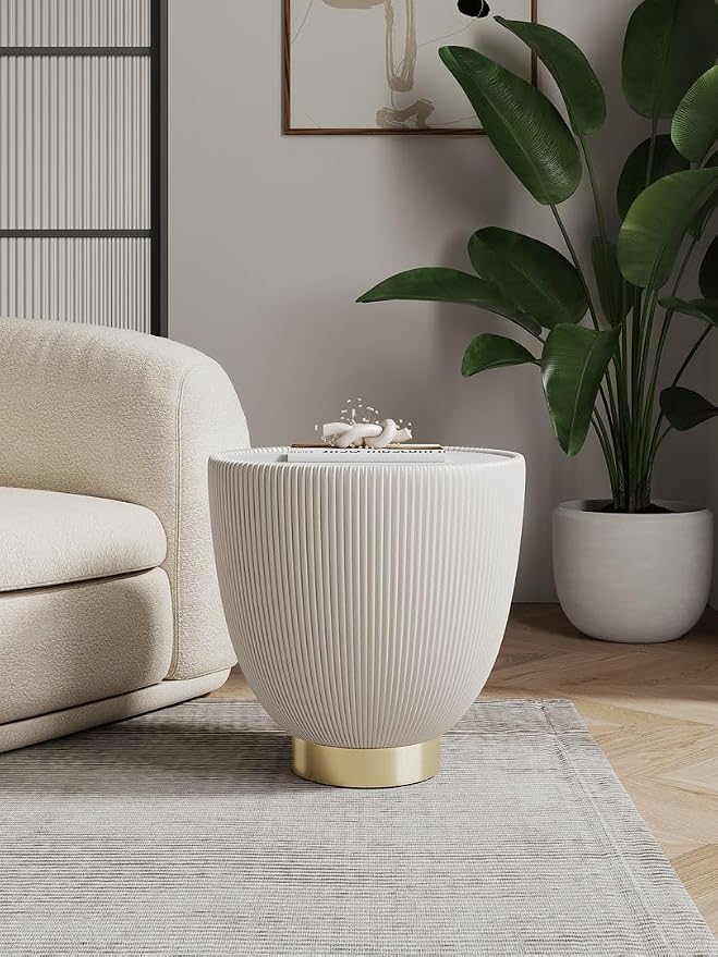 Manhattan Comfort Anderson Modern 18" Round End Table 2.0 | Ceramic Marble - Image 2