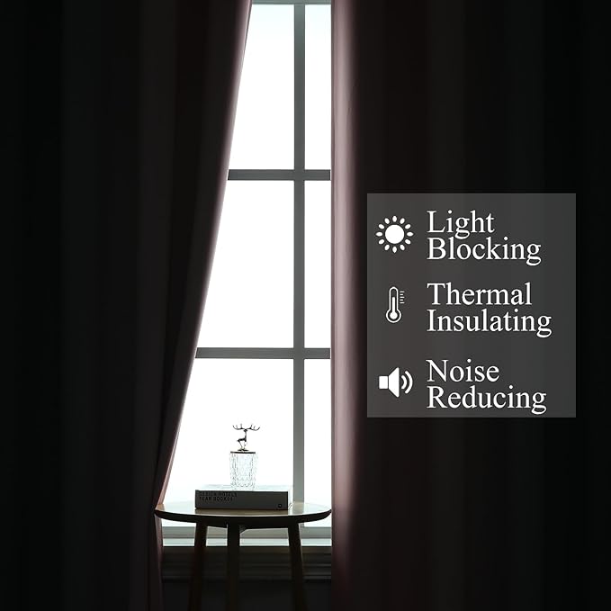 Pink and Grey Ombre Blackout Curtains - Image 3