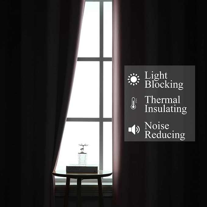 Pink and Grey Ombre Blackout Curtains - Image 3