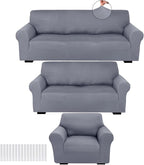 Peryiter 3 Pcs Couch and Loveseat Covers Set Sofa Cover by Peryiter
