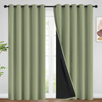 SimpleHome Sage 100% Blackout Curtains Room Darkening Living Room 84 Inch | by SimpleHome