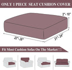 LA MEACK Couch Cushion Cover Seat Cushion Cover Stretch Armchair Cover Separate - Image 6