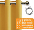 Blackout Curtains for Bedroom, 70 x 84 Inch Mustard Yellow 2 Panels | Thermal - Image 5