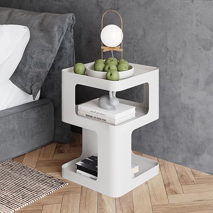 Modern Metal Side Table with Storage, Small End Table - Image 7
