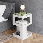 Modern Metal Side Table with Storage, Small End Table - Image 7