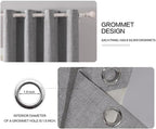 MIULEE 100% Blackout Linen Curtains - Image 4