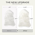 Ashler Faux Fur Rug, 2.3 x 3.3 Ft, Machine Washable | Fluffy Sheepskin Fur - Image 8