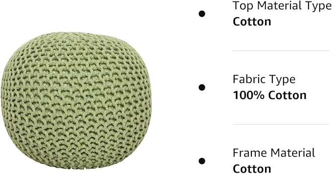 REDEARTH · Round Pouf Foot Stool Ottoman - Image 9
