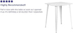 Flash Furniture Nolan Commercial Grade 31.5" Square White Metal Indoor-Outdoor - Image 3