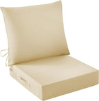IASEAHK Outdoor Seat Cushion Set, Waterproof & Fade Resistant Patio Chair by IASEAHK