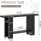 FOLUBAN Black Entryway Table - Image 2