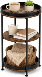 Dulcii Side Table, Round End Table by Zexvida