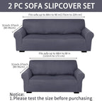 Peryiter 2 Pcs Sofa Covers Couch and Loveseat Covers Set Stretch Sofa Slipcover - Image 2