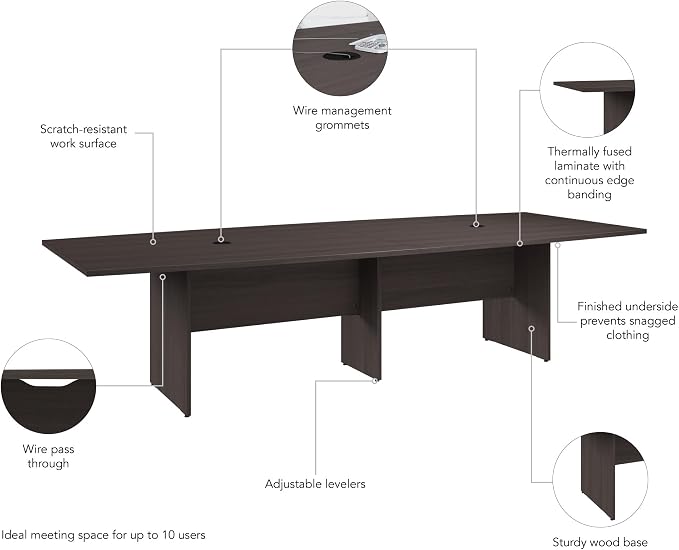 Bush Business Furniture 120-inch Office Conference Table - Image 7