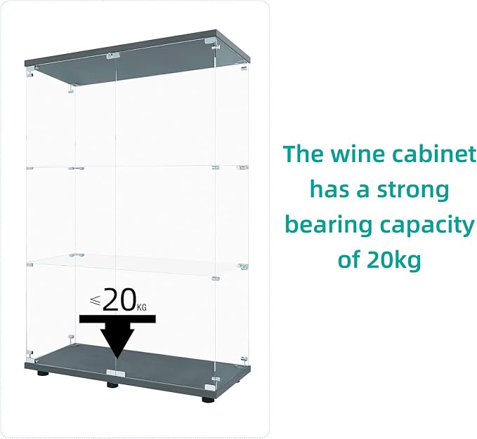FLYMUHJIA Glass Display Corner Cabinets Storage - Image 6