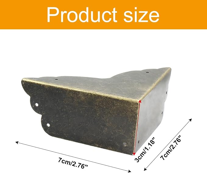 Bivethoi 8 Packs Bronze Box Corner Protectors, Edge Cover Safety Guard - Image 2