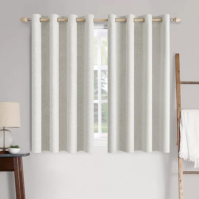 MIULEE 100% Blackout Linen Curtains by MIULEE