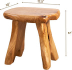 Natural Shape Stump Stool 12.5"x10"x12" Solid Wood Cedar Root End Table Rustic - Image 2
